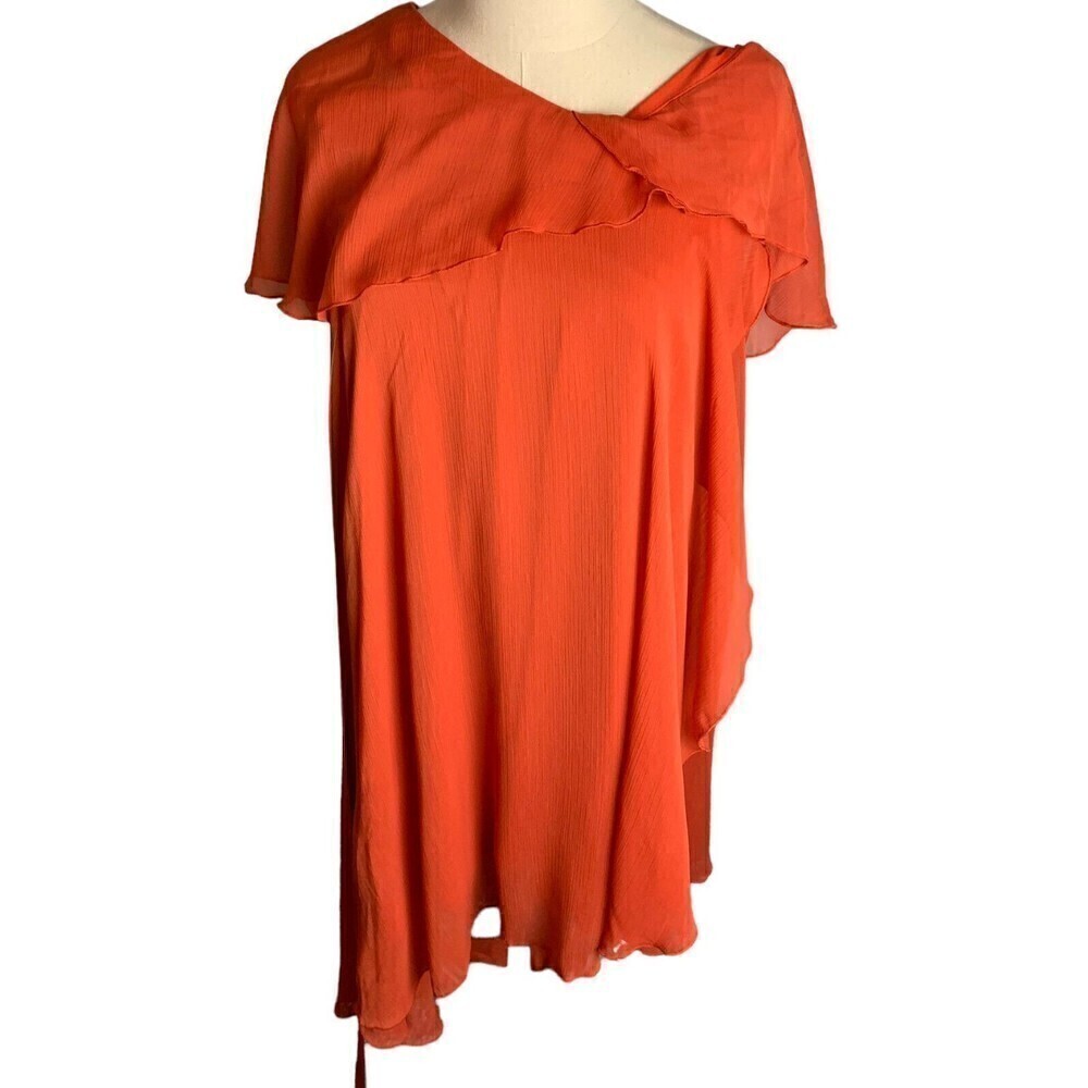 New Asos Scarlet Orange Dress Size 2 Layered Maternity New With Tags